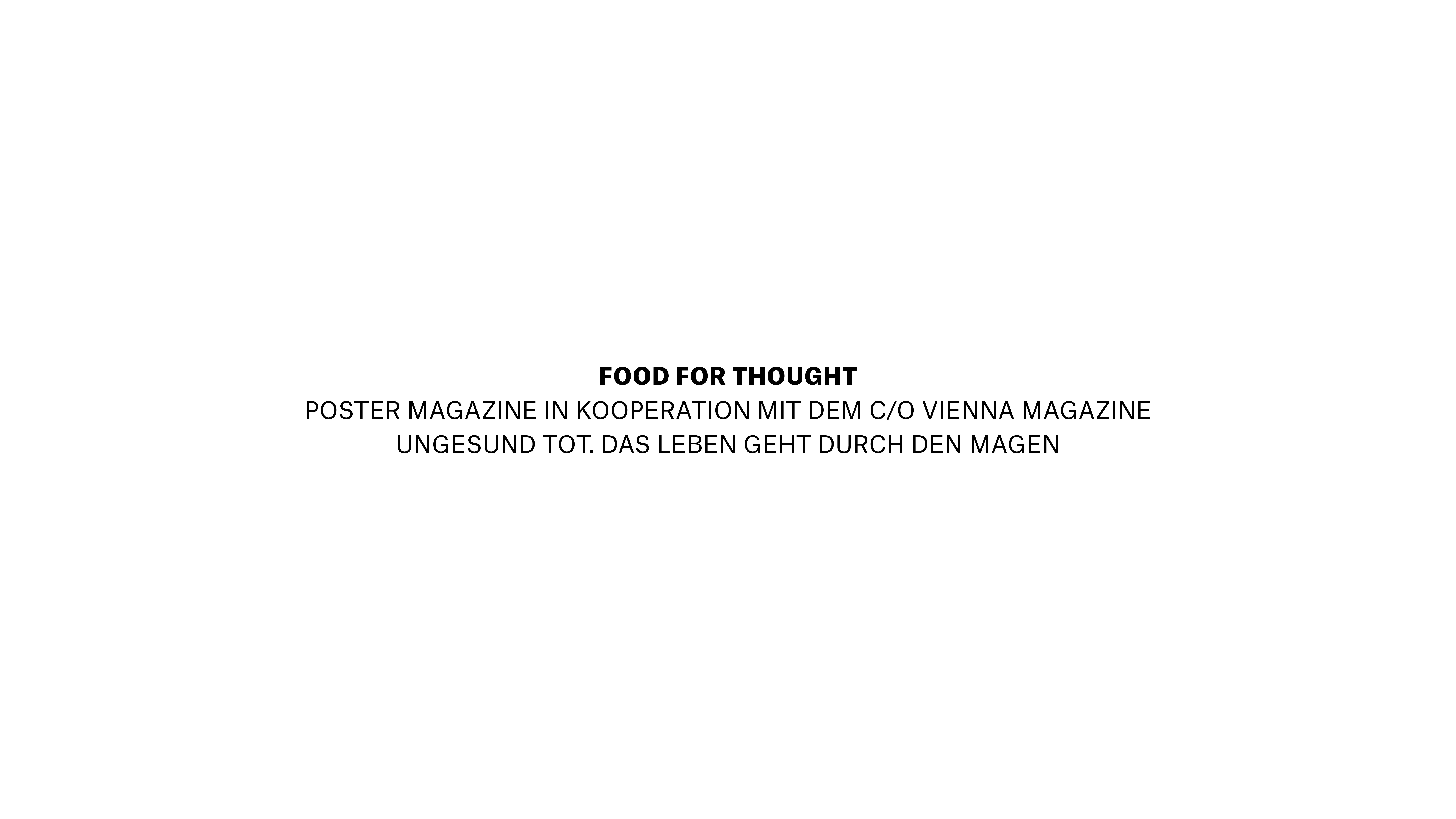FOOD FOR THOUGHT — UNGESUND TOT